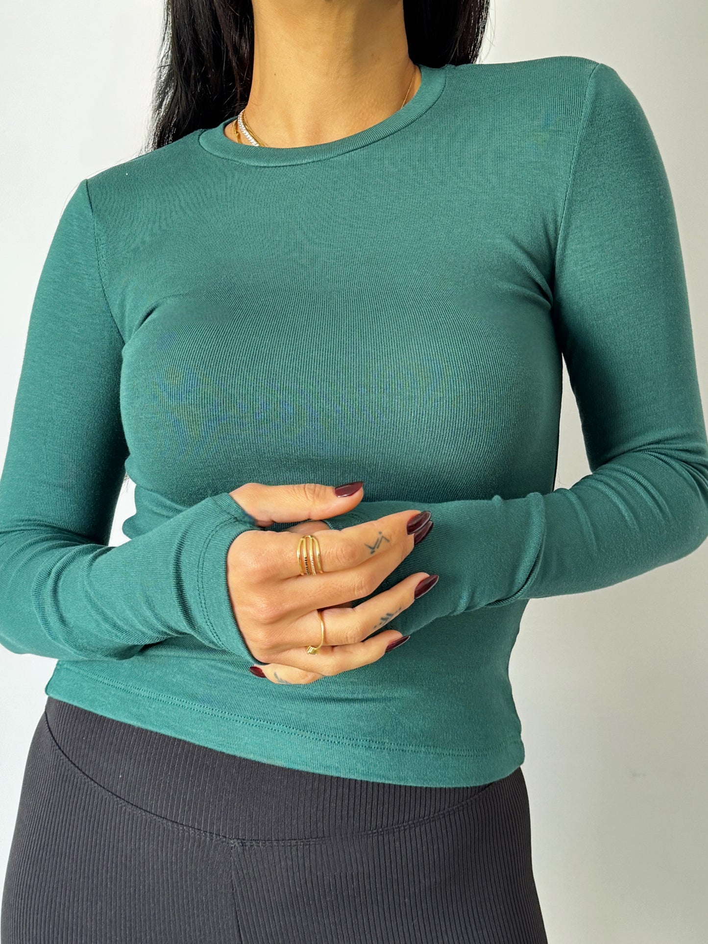 Rounded stretchy long sleeve