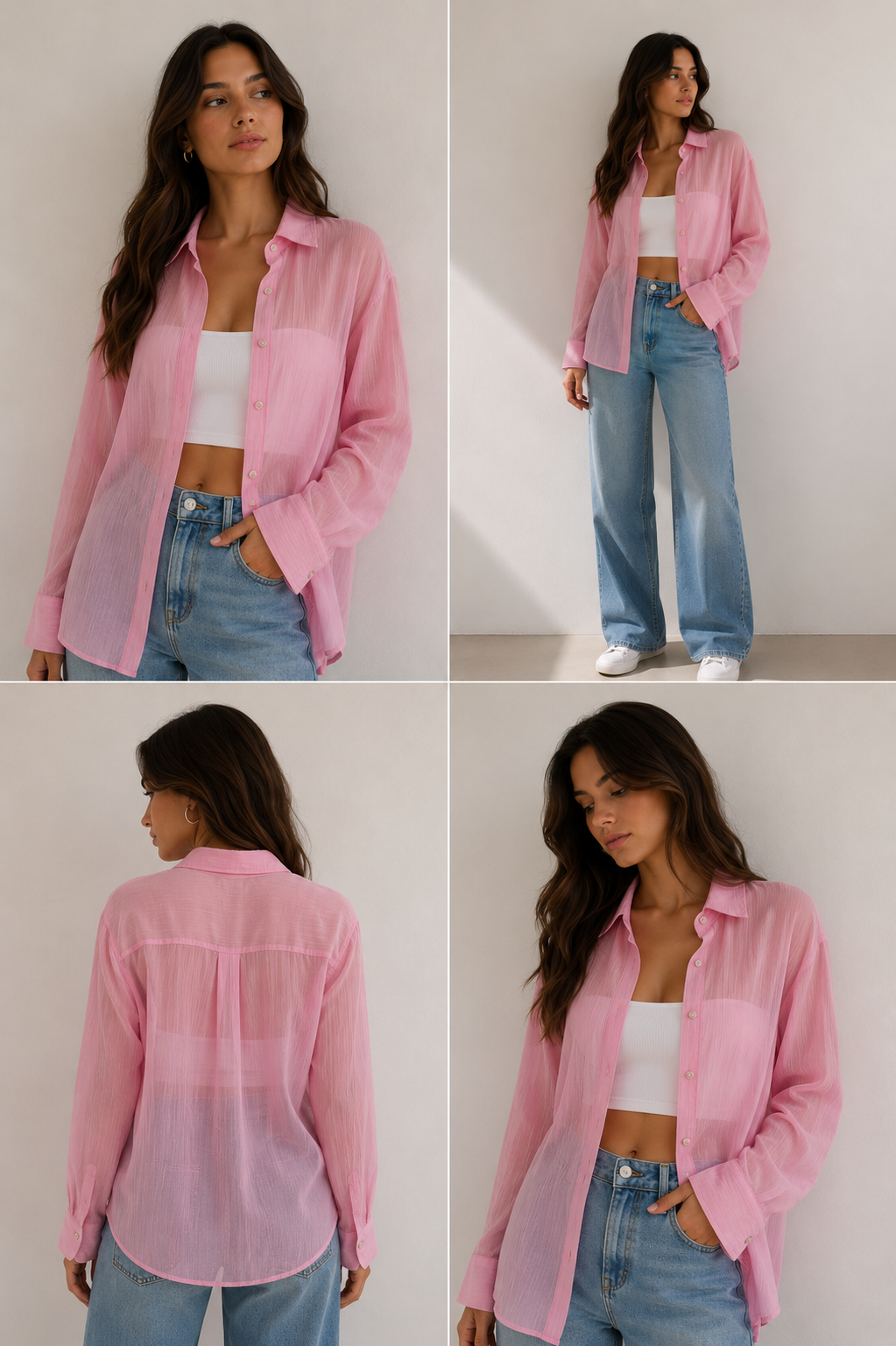 Soft Pink Sheer Shirt