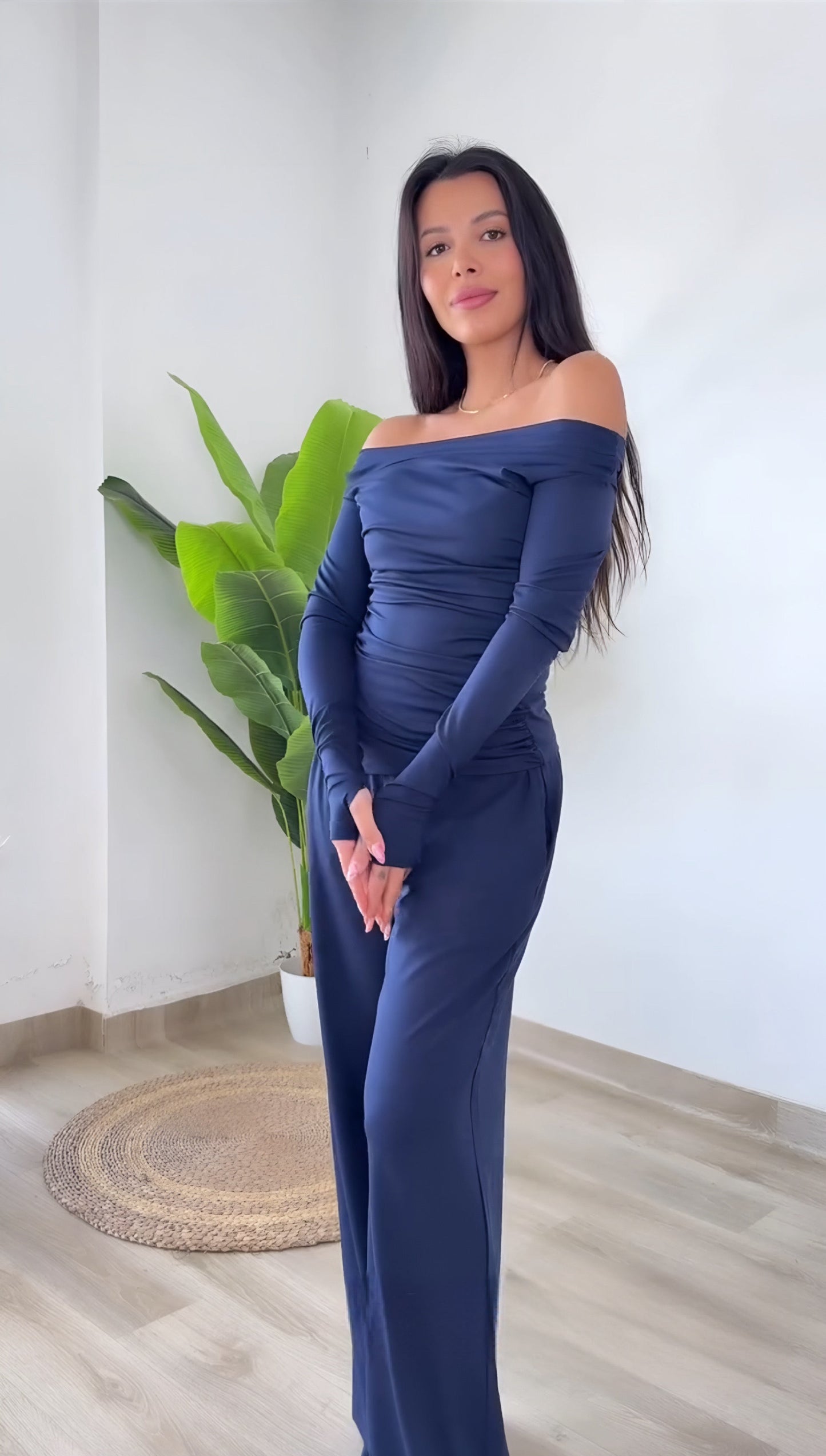 Luxe Comfort Off-Shoulder Lycra Set