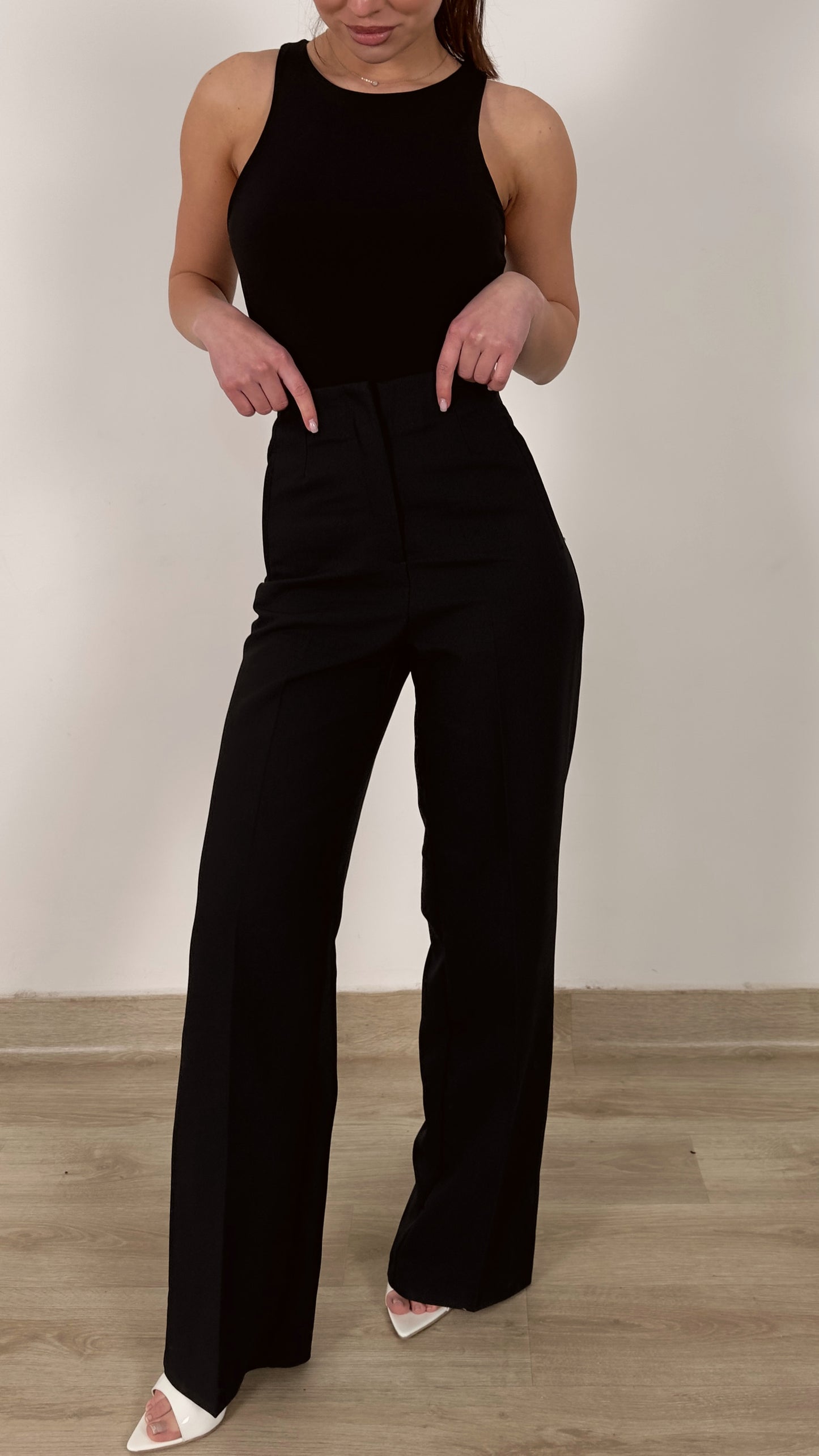 High-Waist Flow Trousers