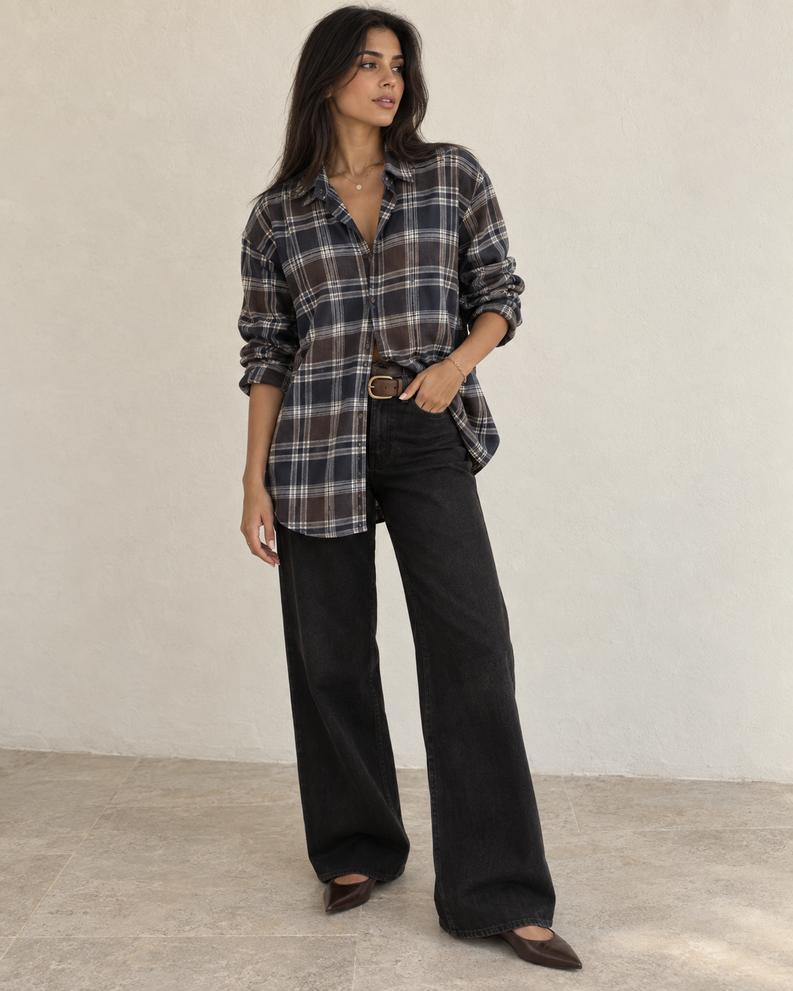 Everyday Oversized Plaid Shirt
