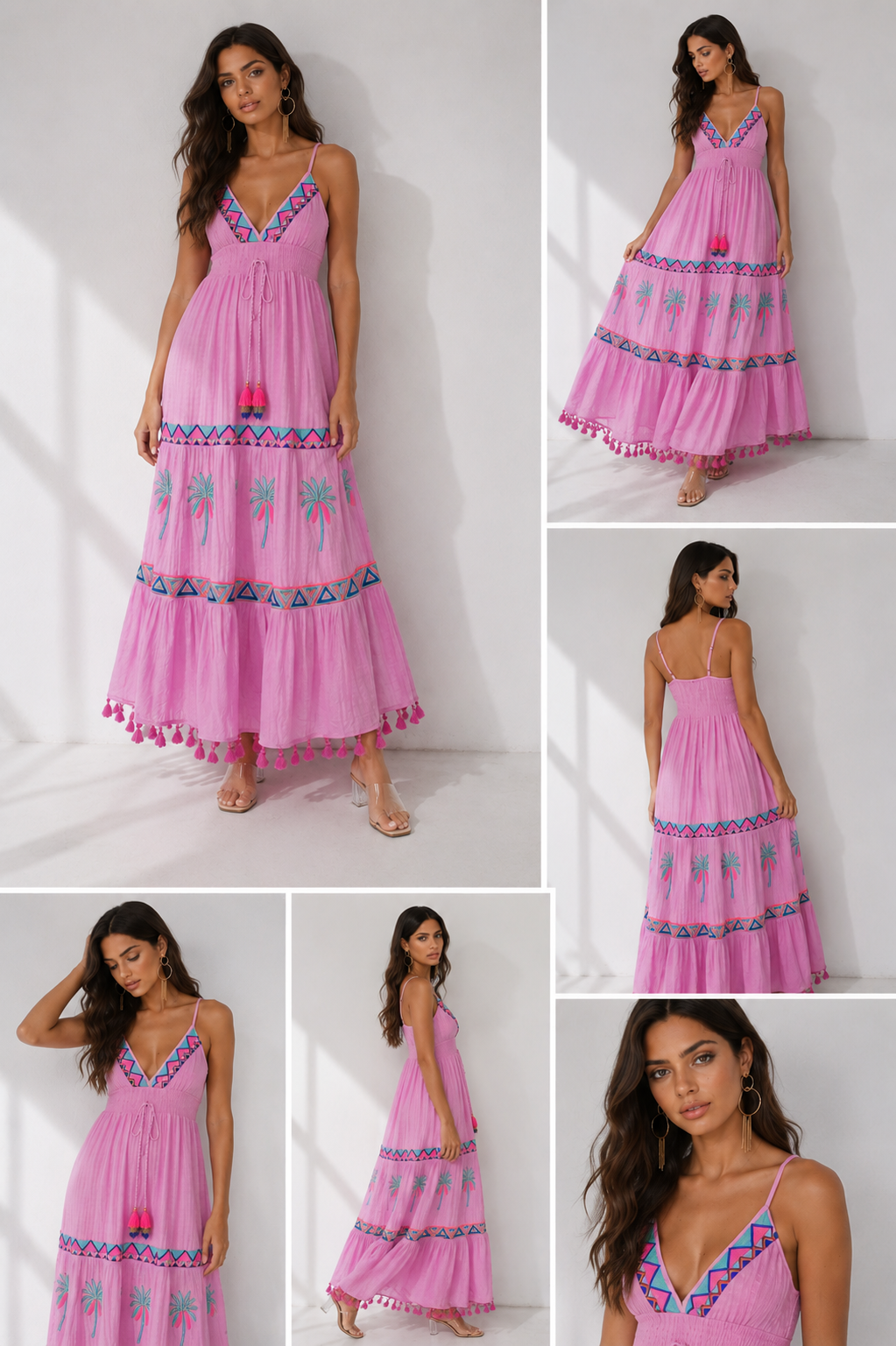 Pink long dress