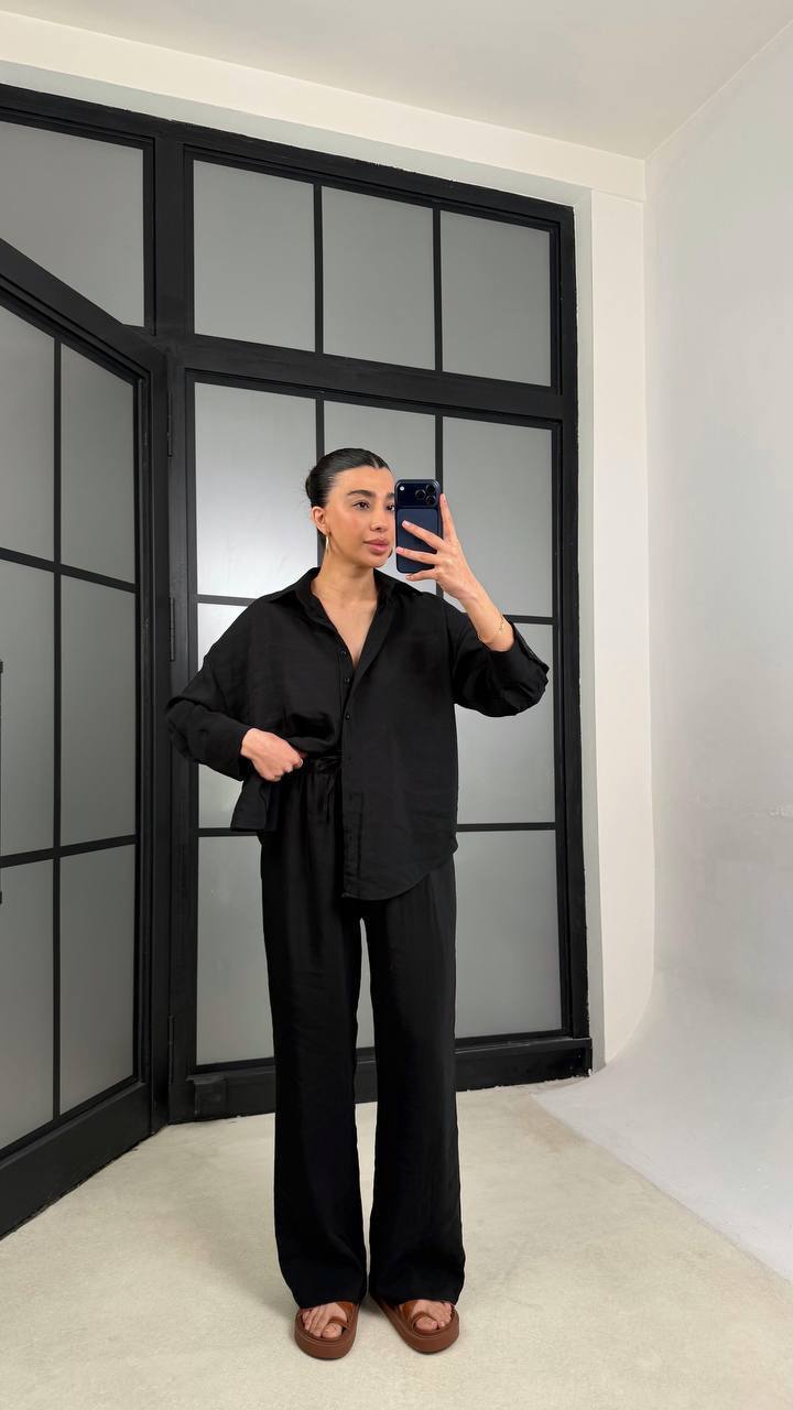 Shirt & Wide Leg Pants Set
