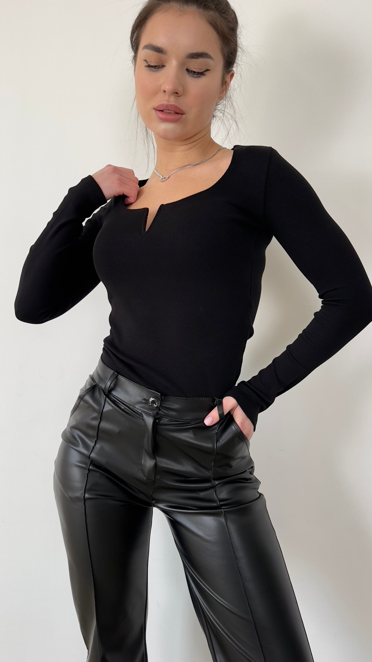 Refined V-Neck Top