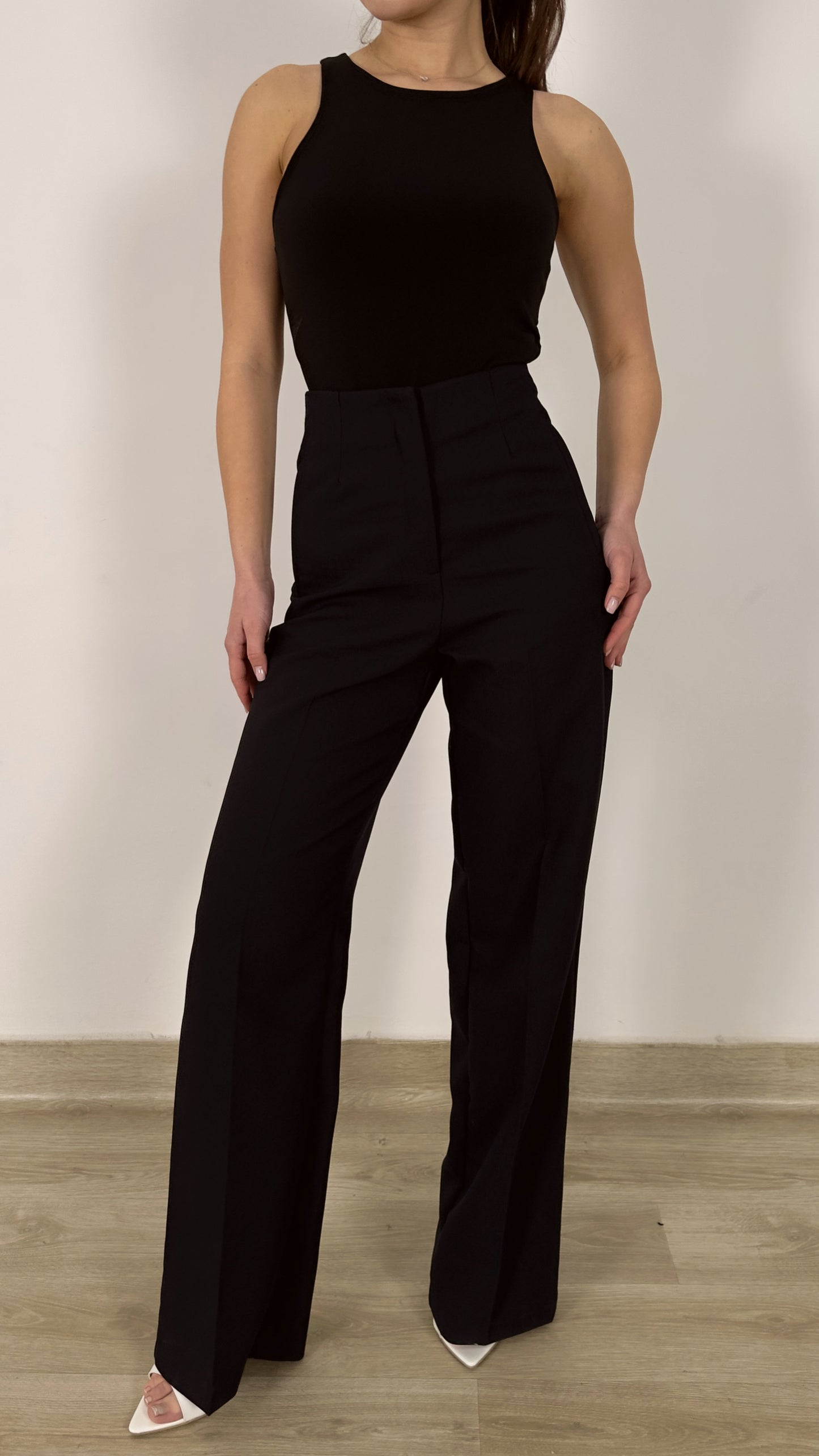 High-Waist Flow Trousers