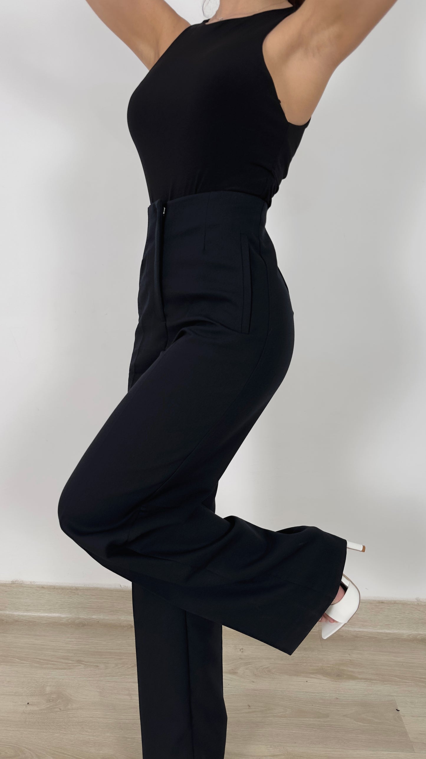 High-Waist Flow Trousers