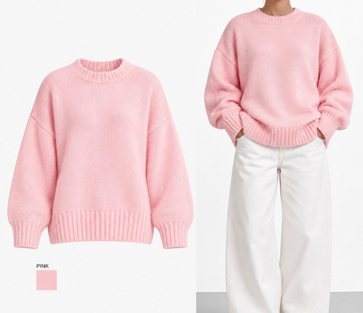 Pink Cloud Knit Sweater