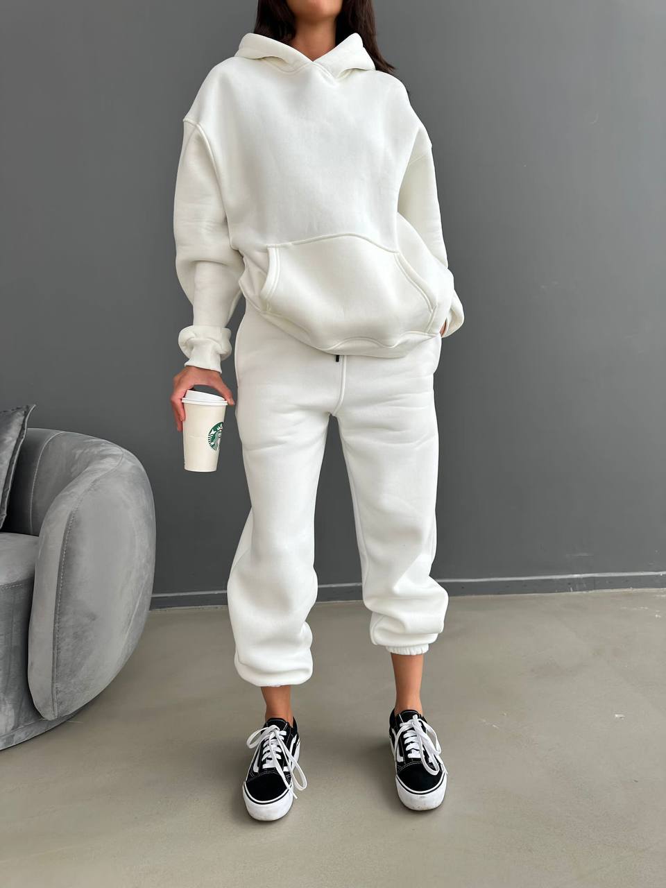 FLEECED HOODIE AND TROUSER