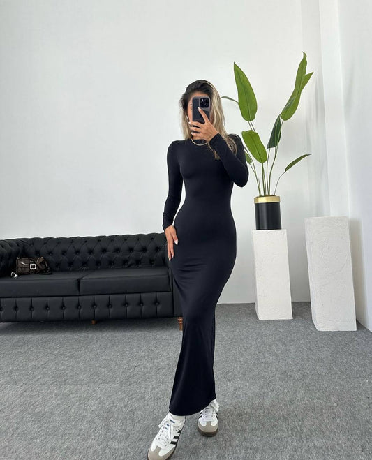 Sleek long sleeve dress