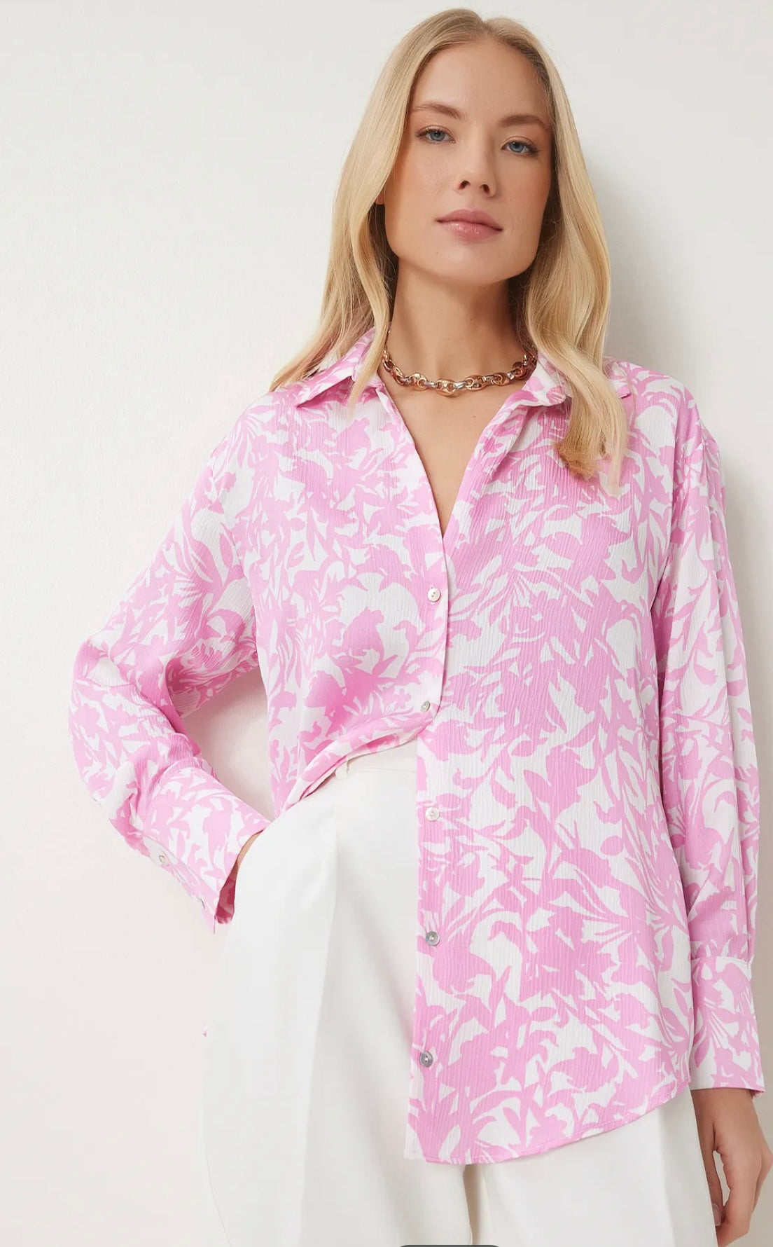 Pink Blush Bloom Textured Shirt