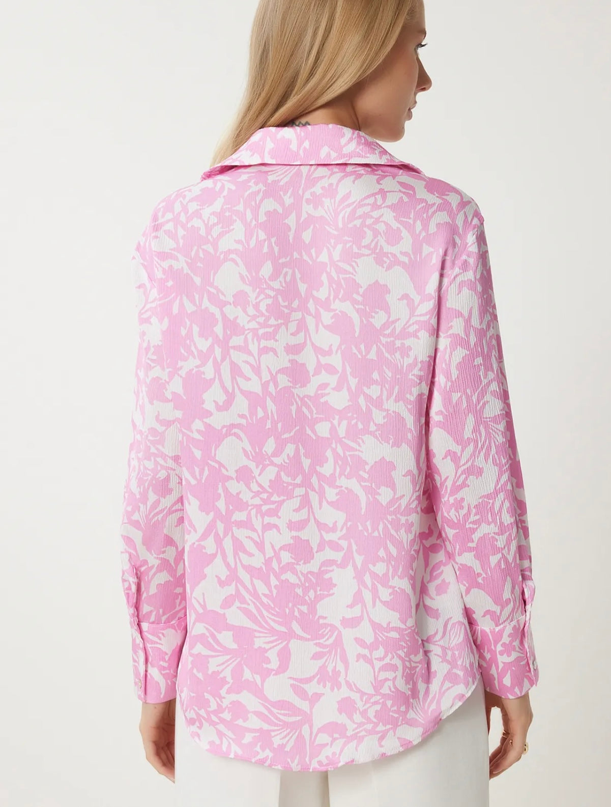 Pink Blush Bloom Textured Shirt