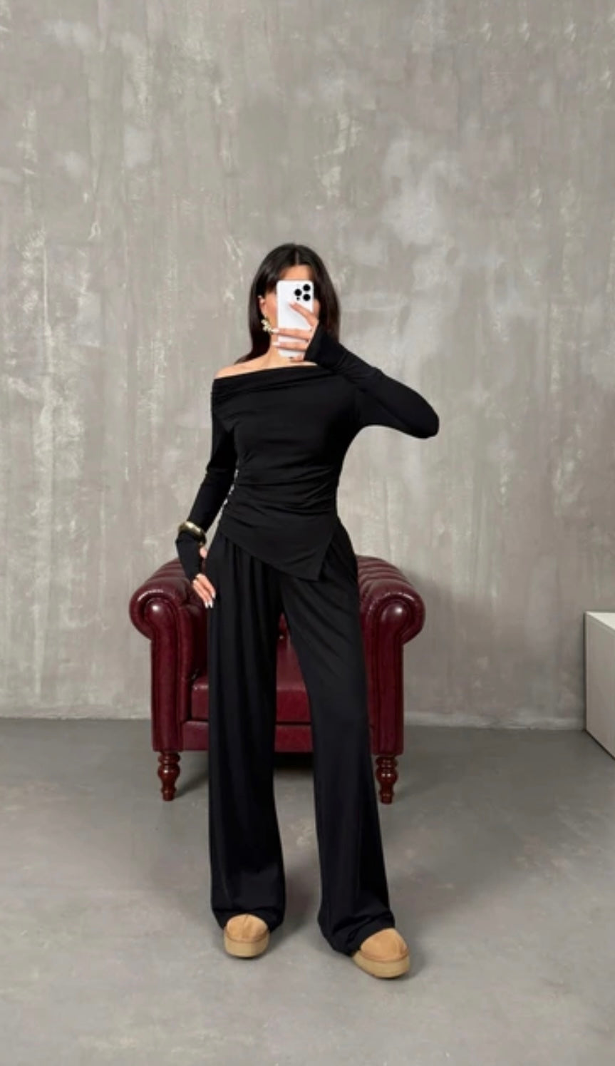 Luxe Comfort Off-Shoulder Lycra Set