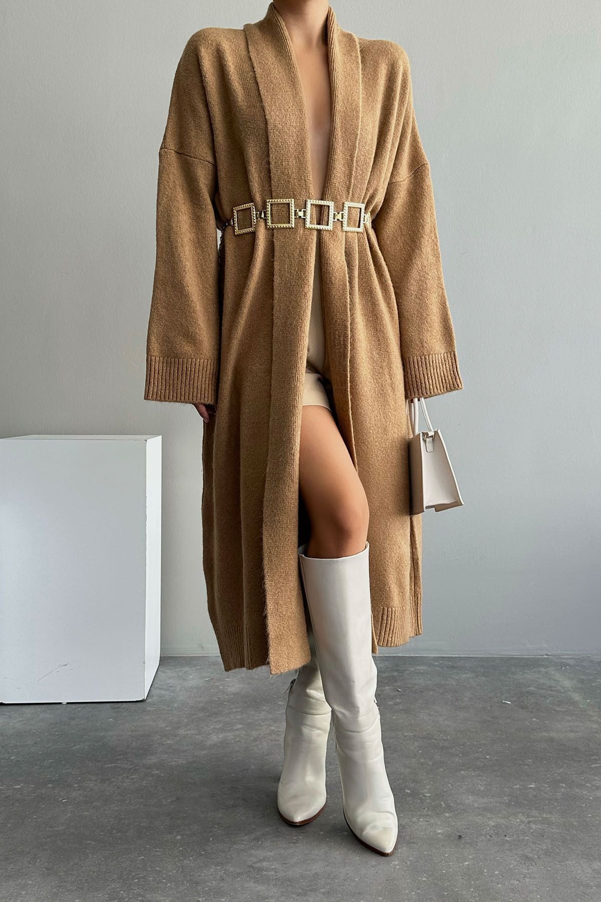 Wool Blend Long Cardigan