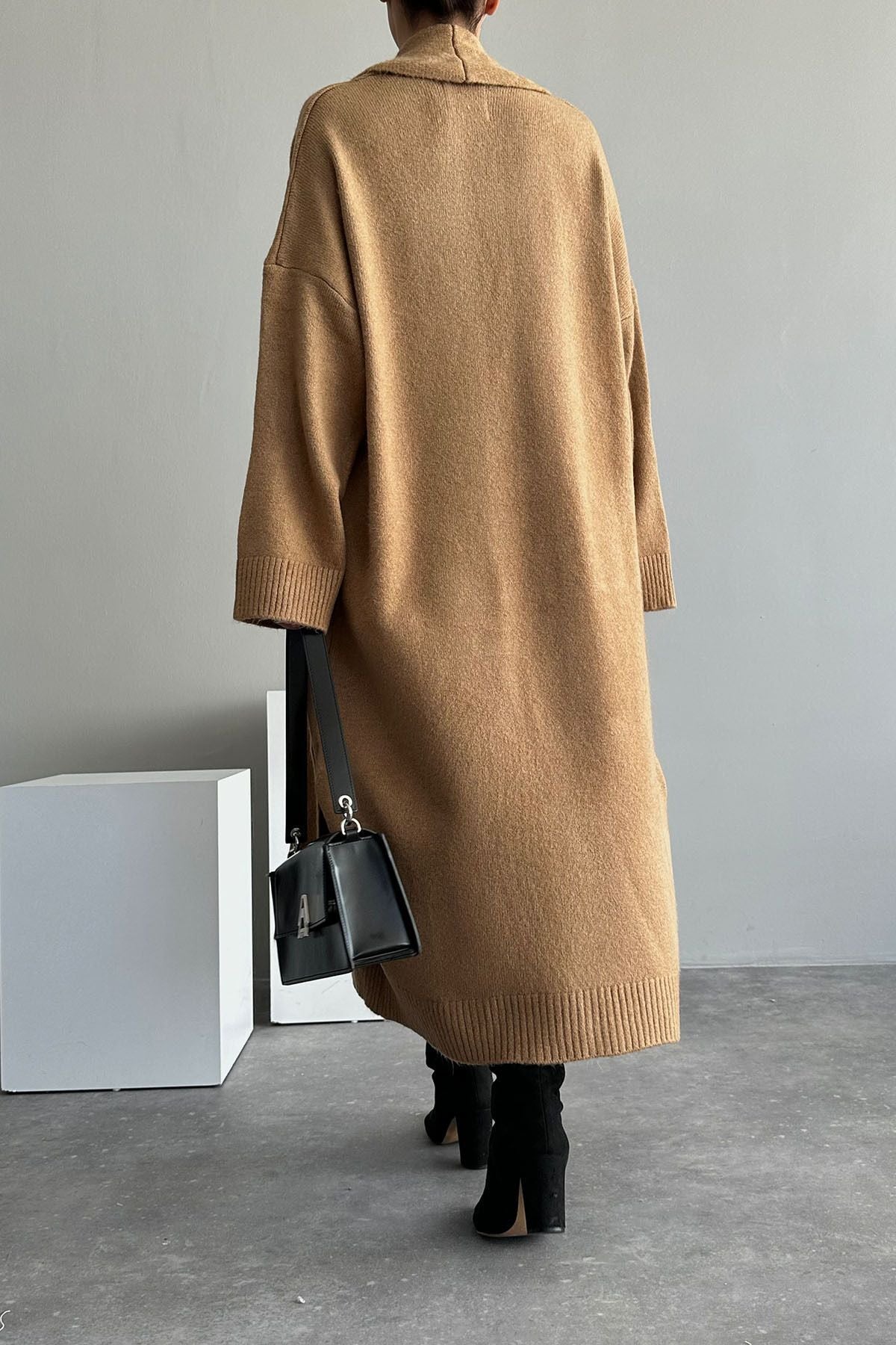Wool Blend Long Cardigan