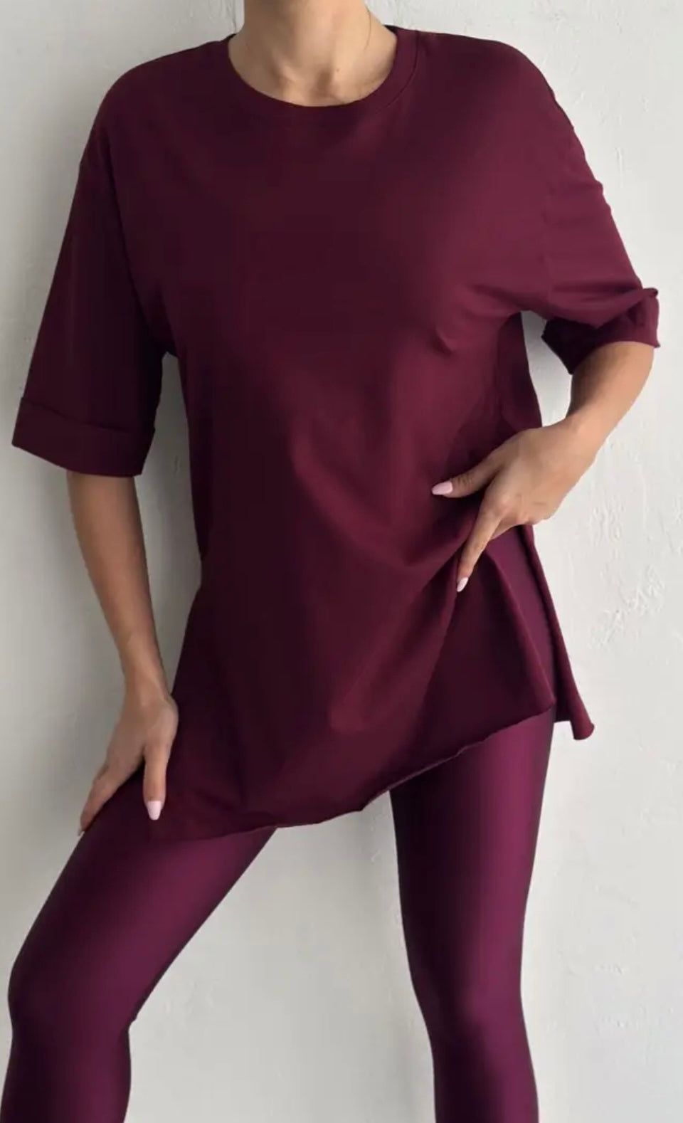 Oversized Side Slit T-shirt