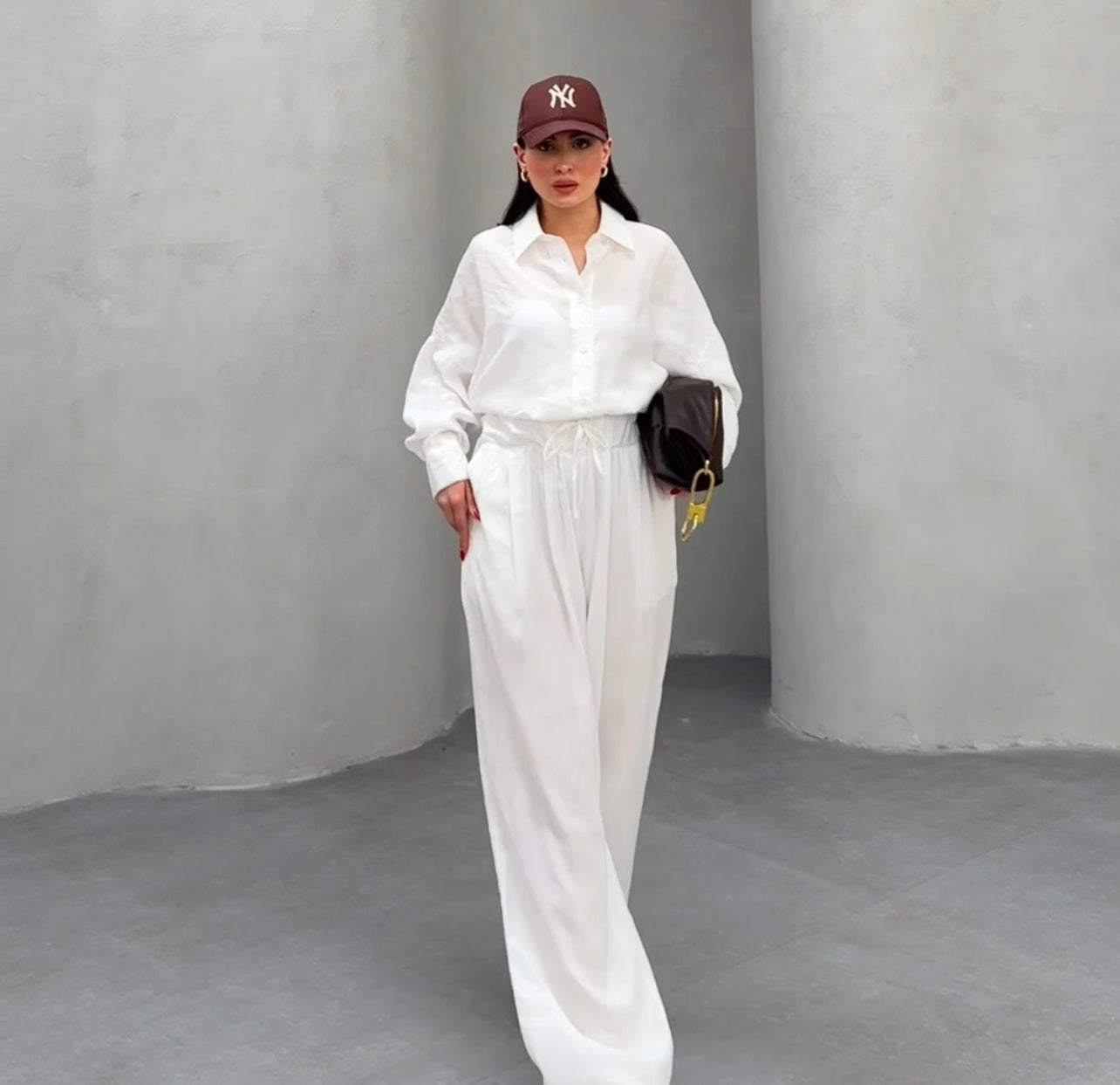 Flowy Belted Pants & Shirt Set
