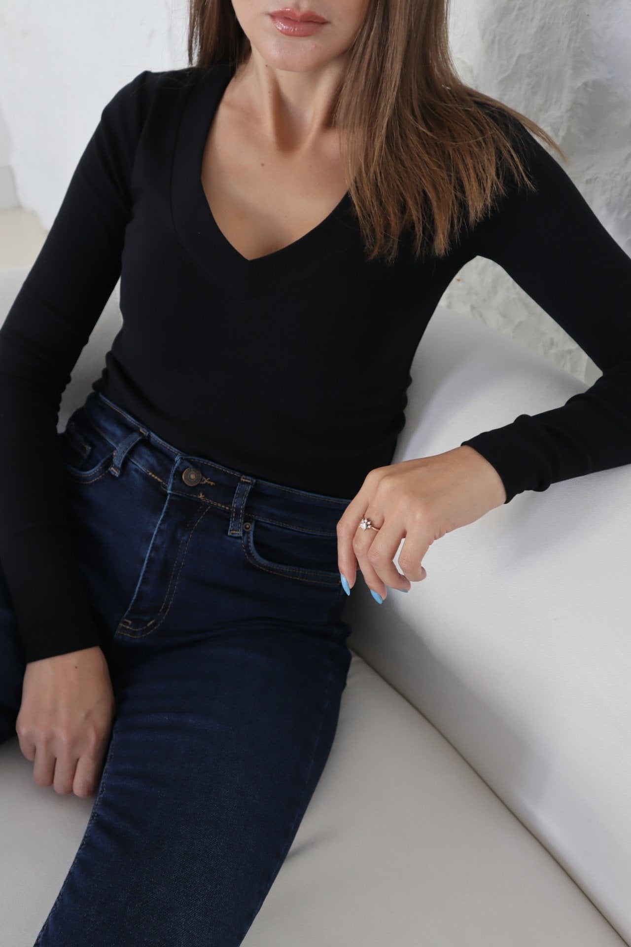 Stretch V-Neck Top