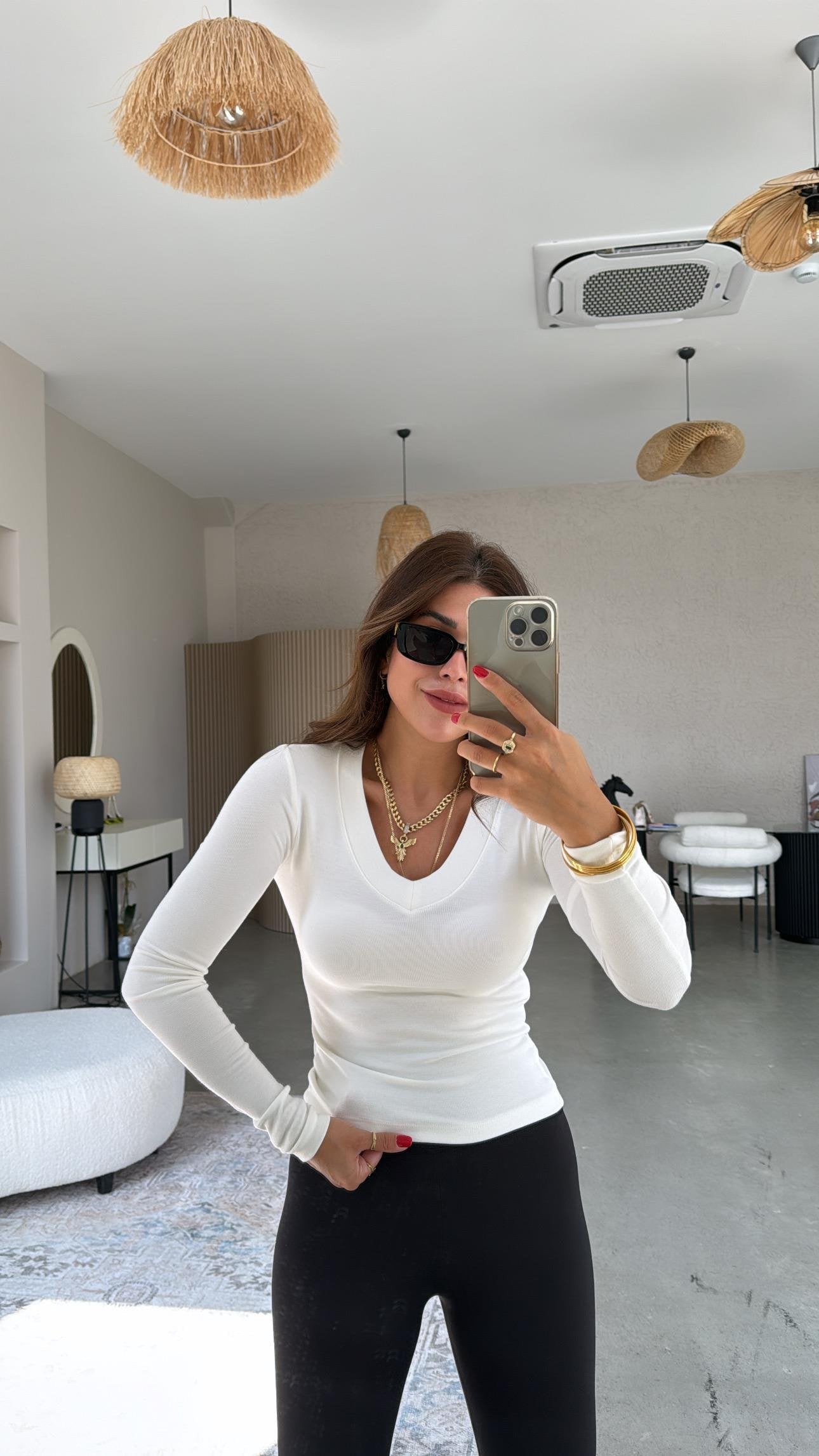 Stretch V-Neck Top