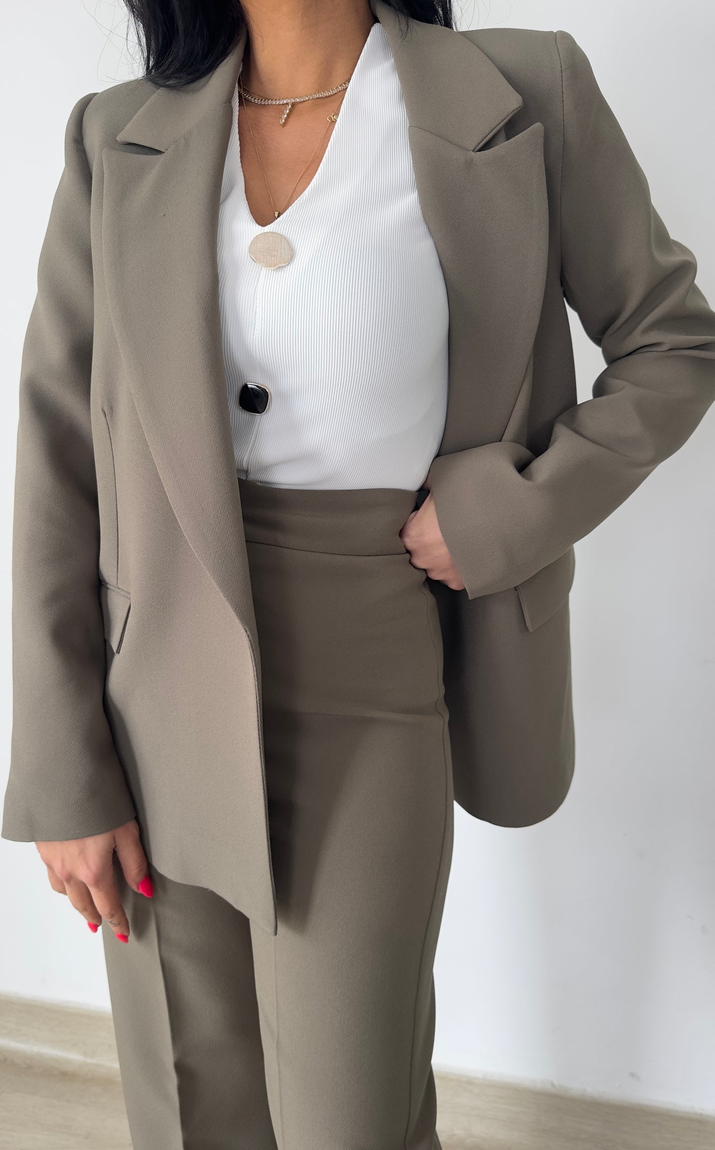 Chic Tailored Oversized & Straight Trouser Suit