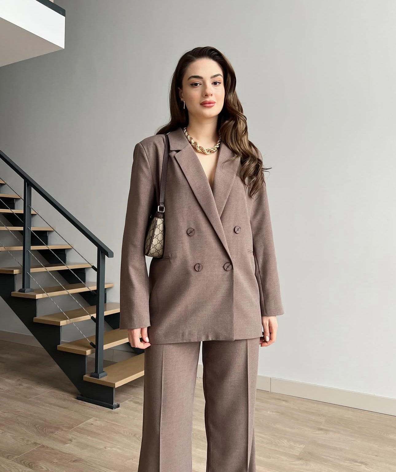 Double-Breasted Tailored Suit