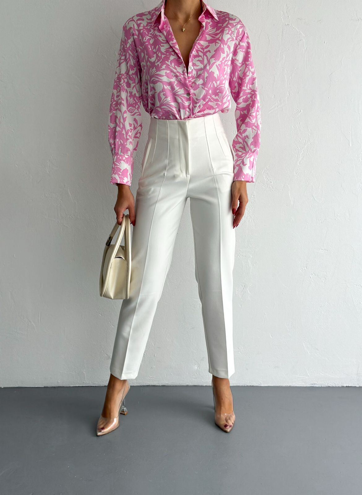 Pink Blush Bloom Textured Shirt