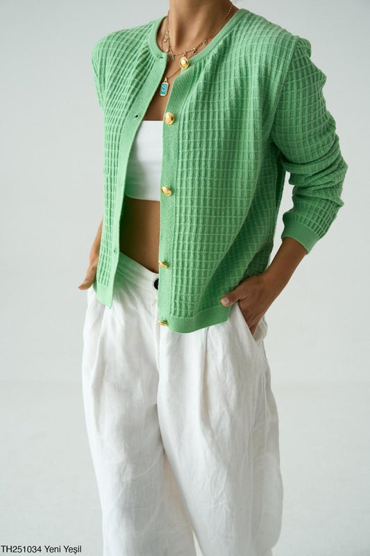 Golden Button Cardigan