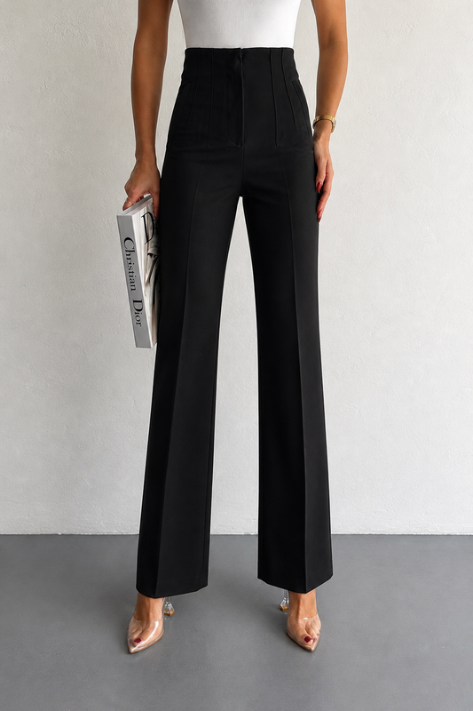 High-Waist Flow Trousers