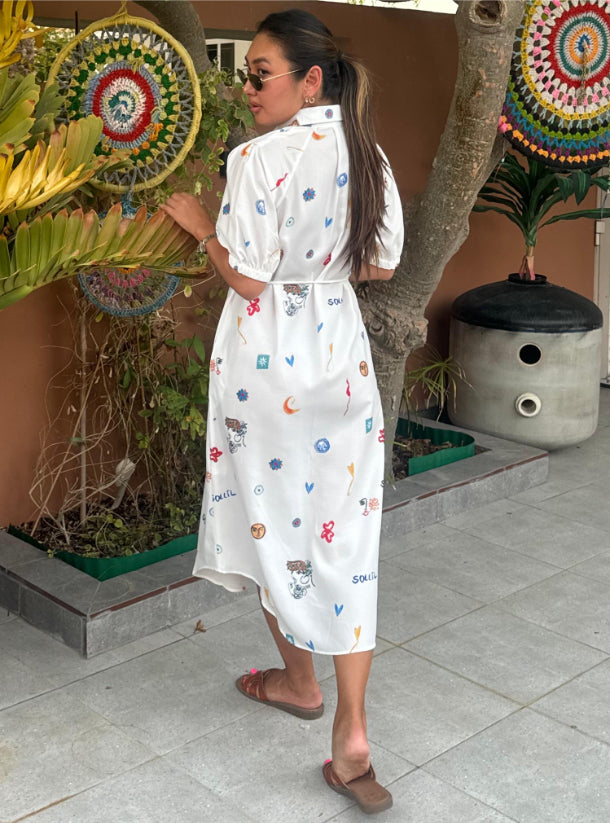 Printed dress - without belt