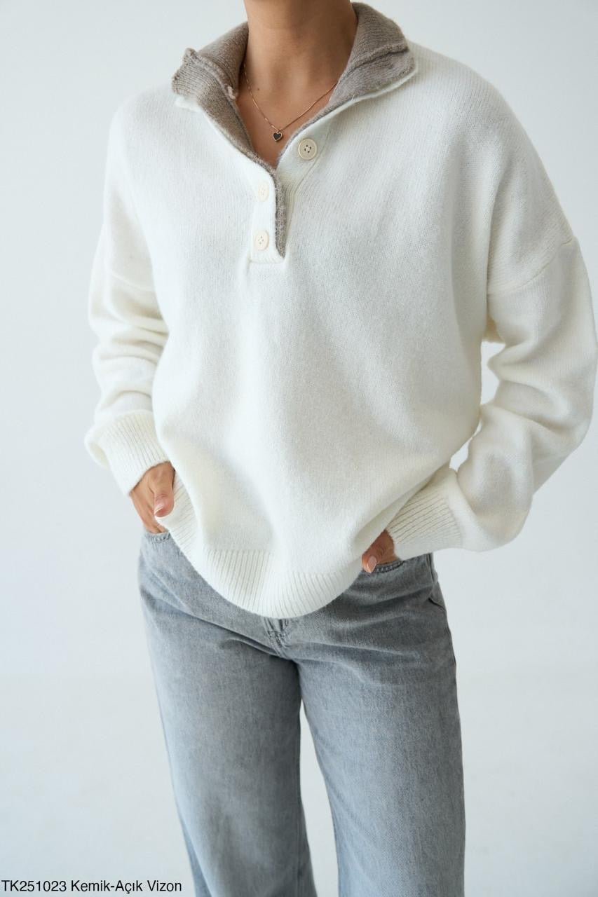 Heritage Button Sweater