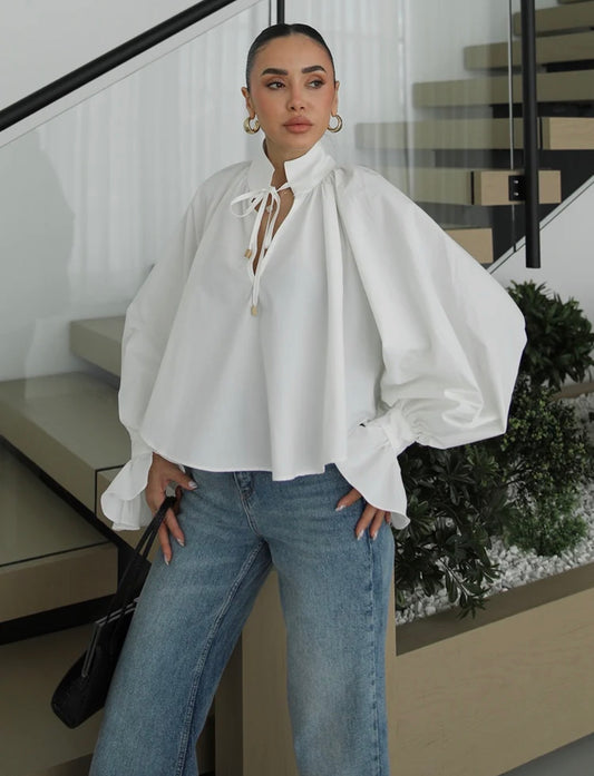 Isabella Tie-Neck Shirt