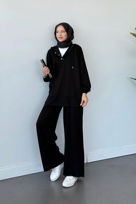 Long sleeves buttoned set