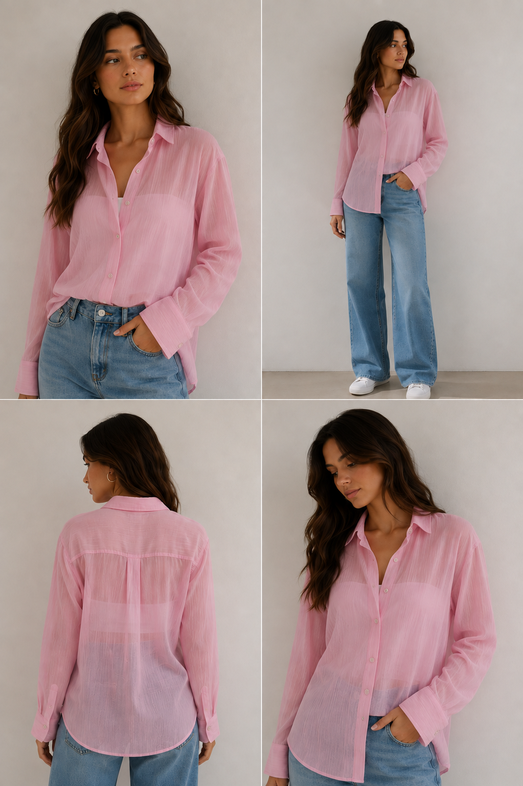 Soft Pink Sheer Shirt