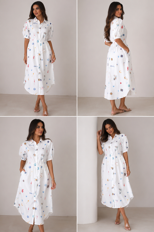 Printed dress - without belt
