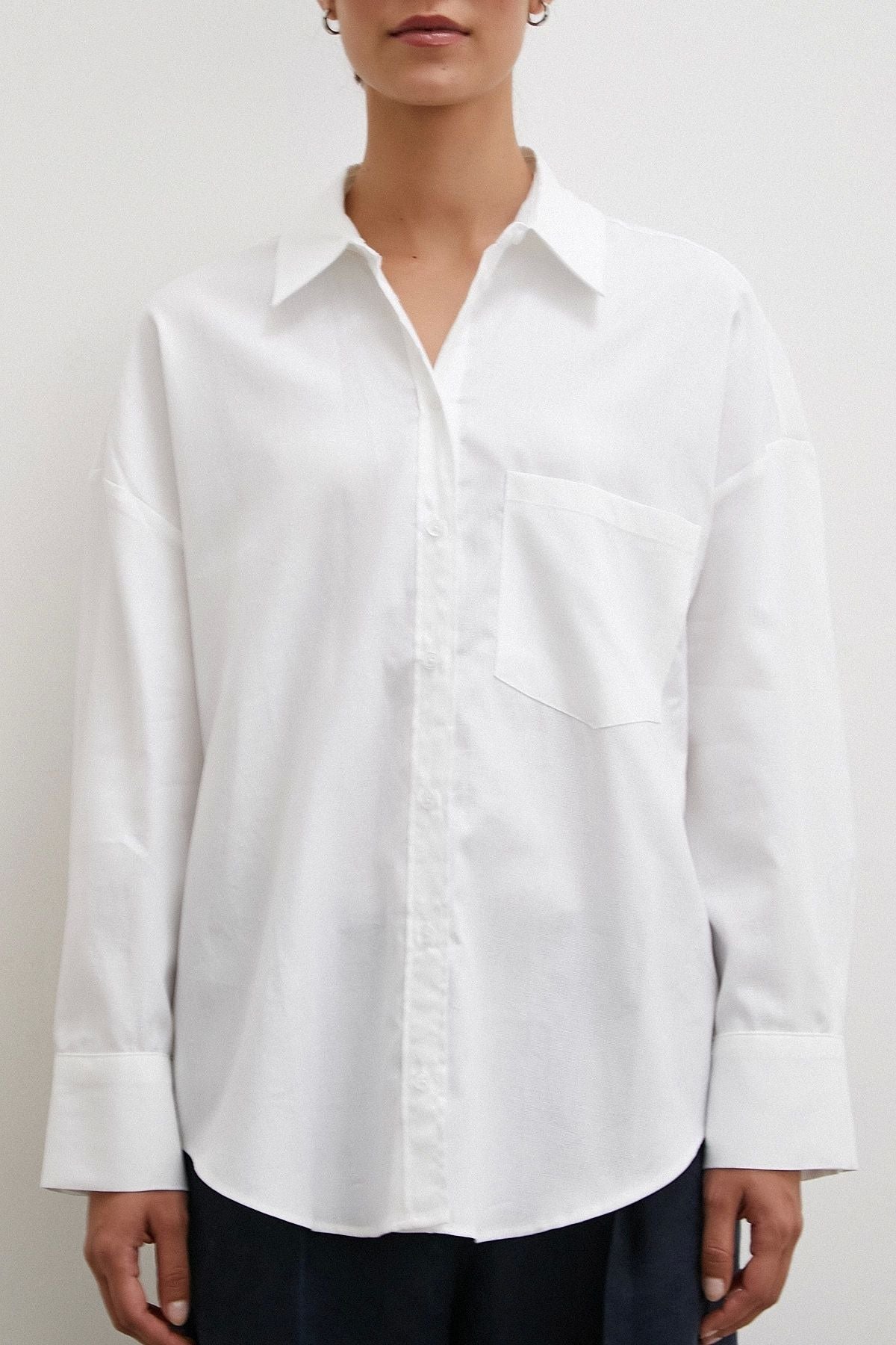 Pocket white Basic Shirt