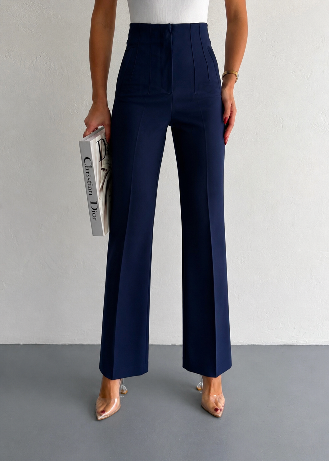 High-Waist Flow Trousers