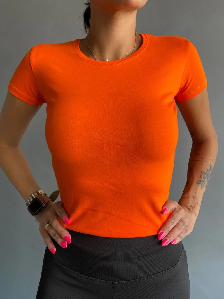 Fitted Round Neck T-Shirt