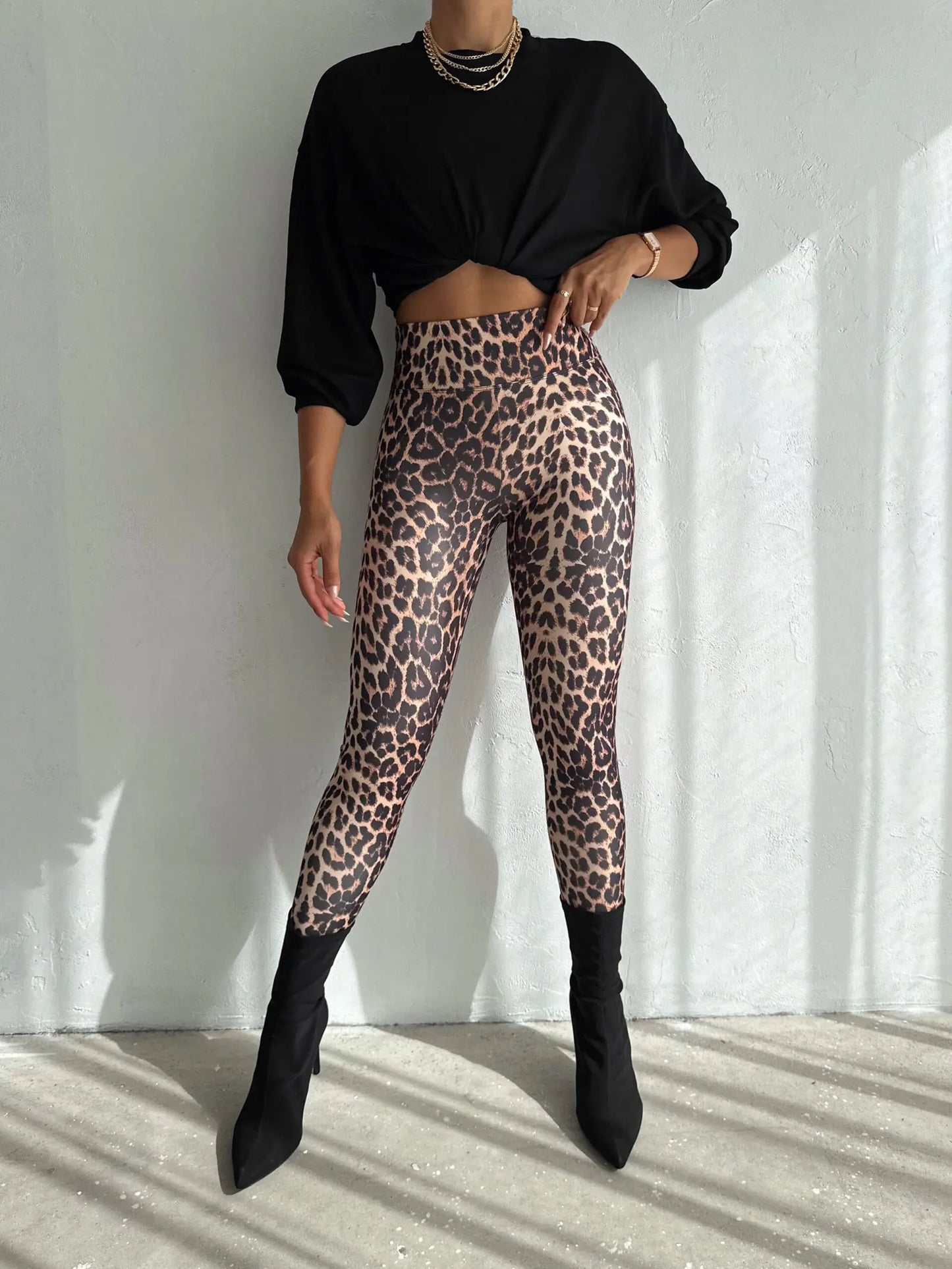 Leopard Flex Cotton Leggings