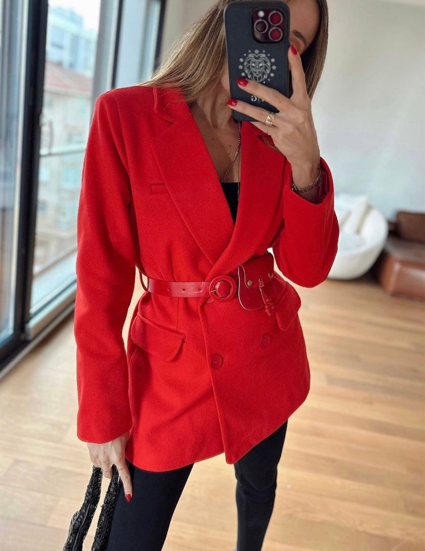 Belted Warm Blazer