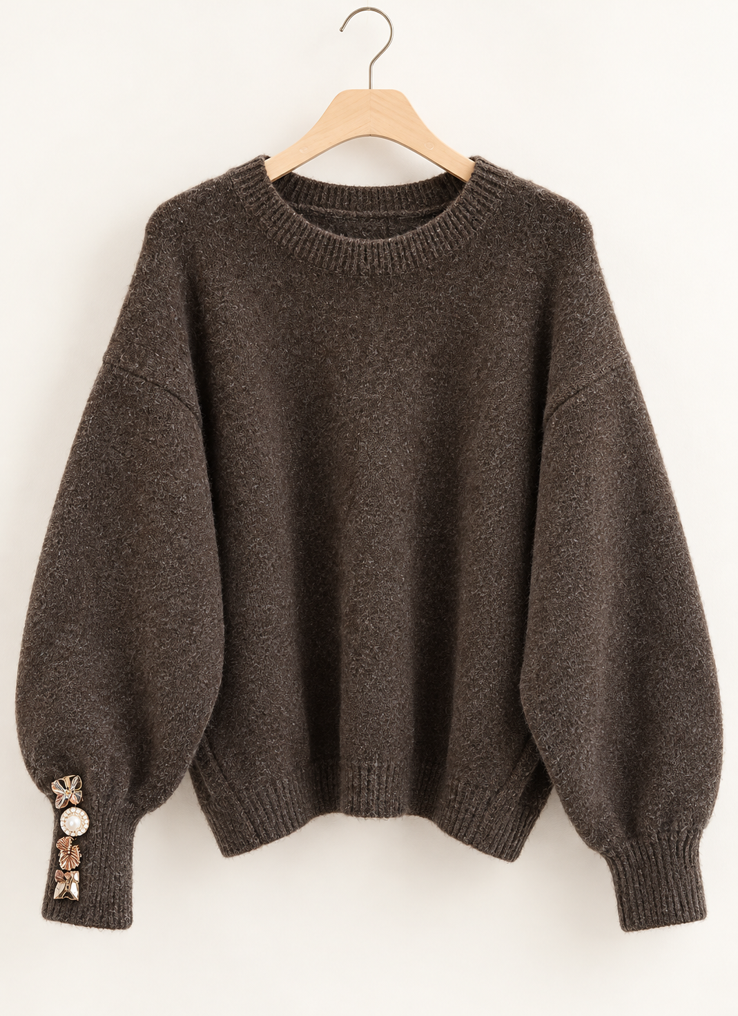 Balloon Sleeve Knit Sweater