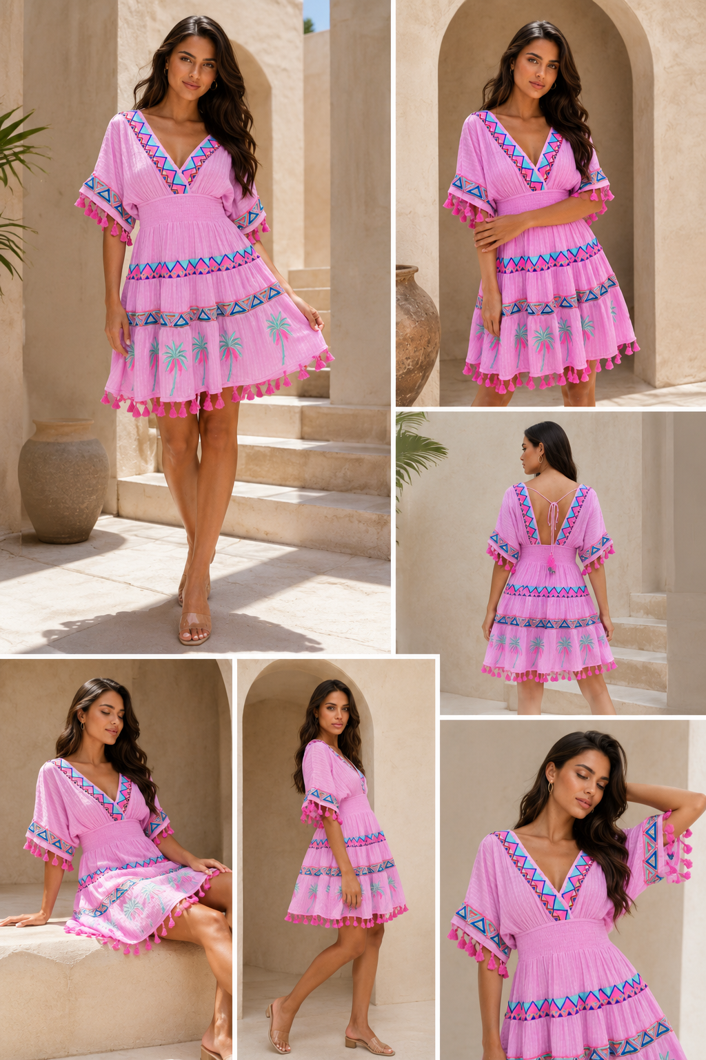 Summery pink dress - short