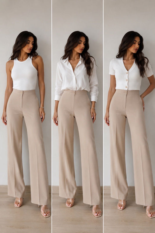 High Waist Wide Leg Pants