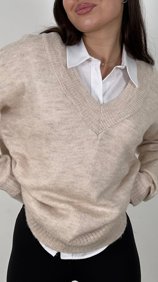Warm Hug V-Blouse