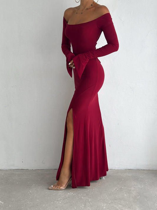 Shoulder Off Maxi Dress