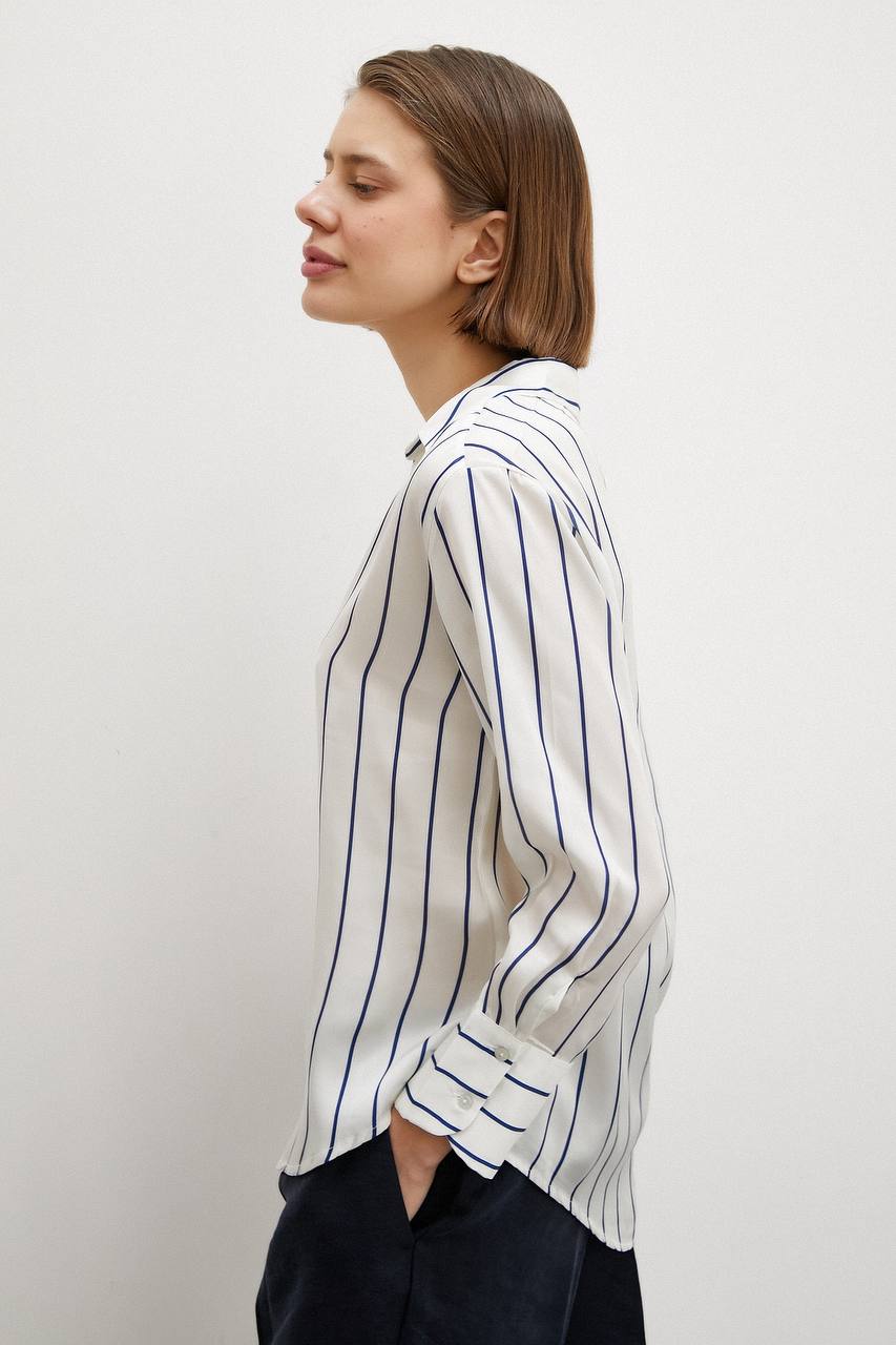 Satin stripped shirt