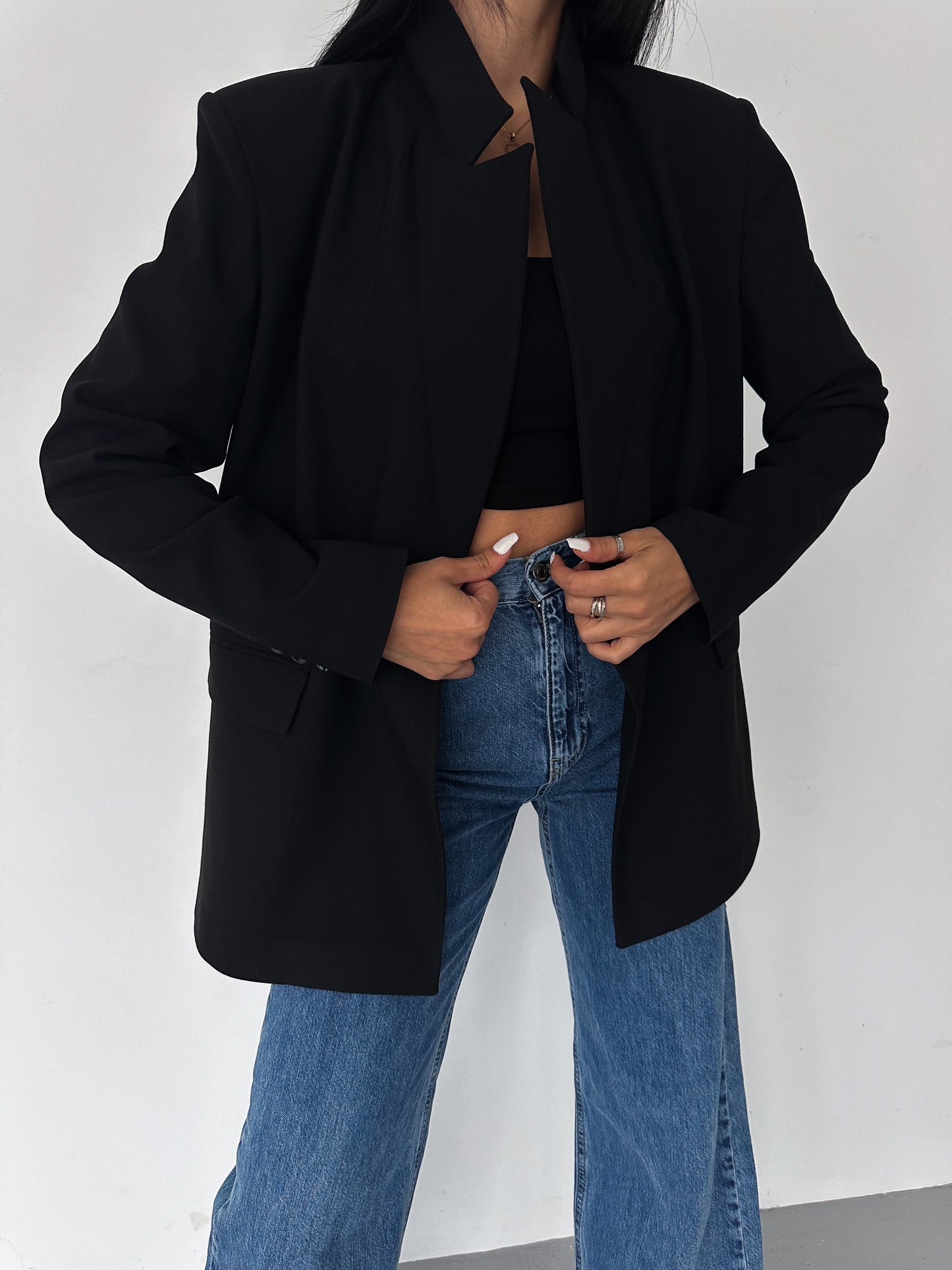 OVERSIZE BLAZER WITH PADDED SHOULDERS