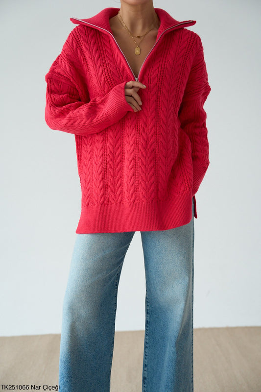 Warm Classic Half-Zip Sweater