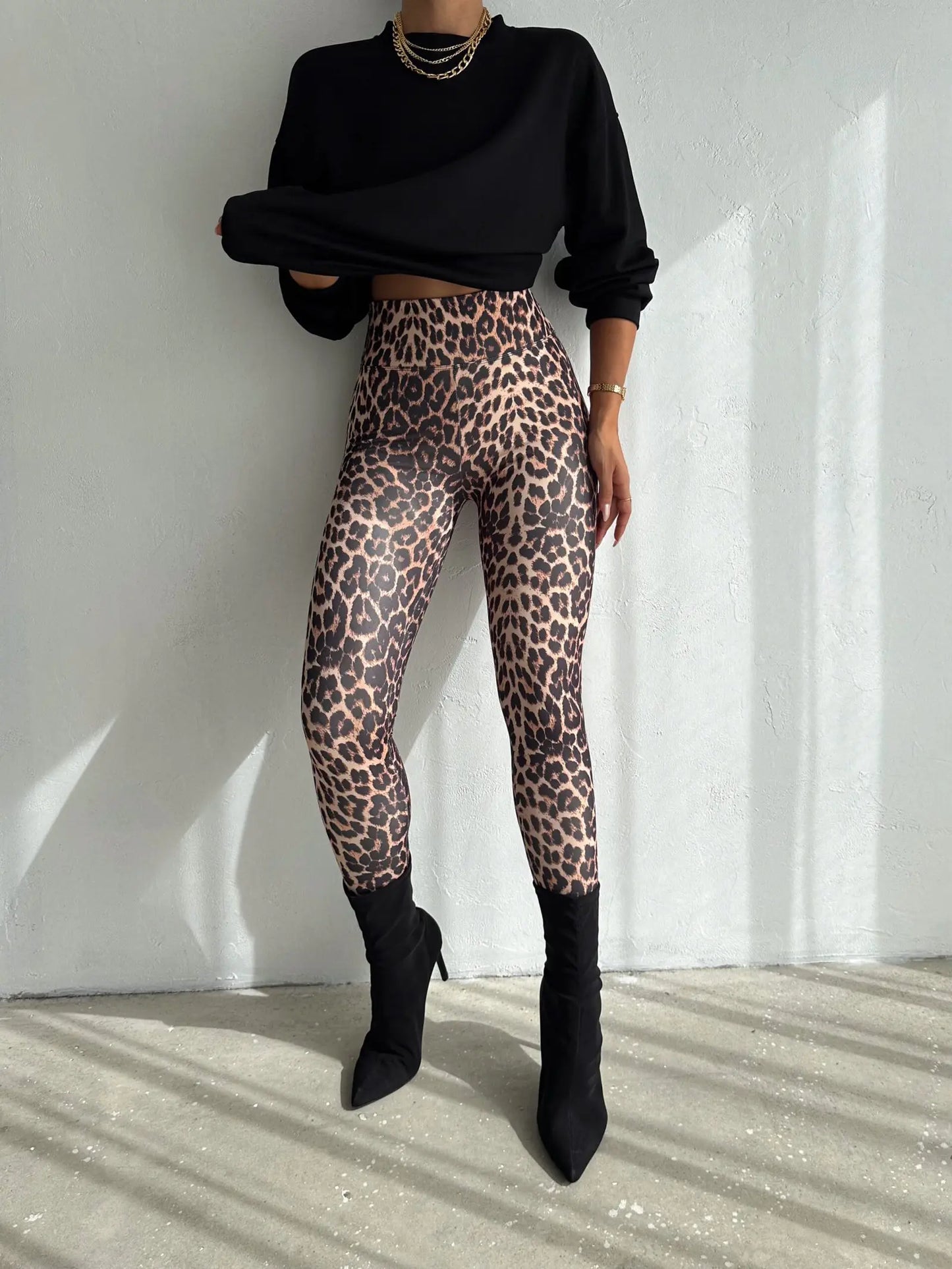 Leopard Flex Cotton Leggings