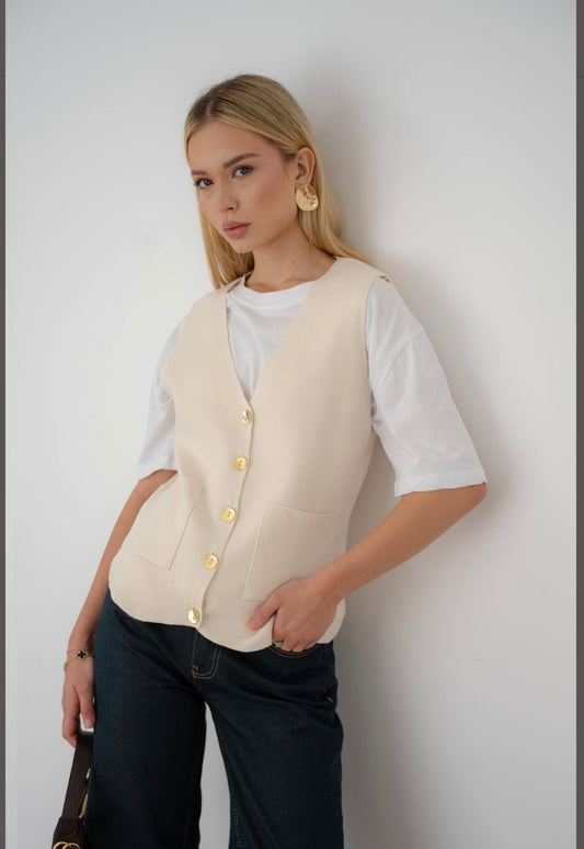 Soft Ivory Waistcoat