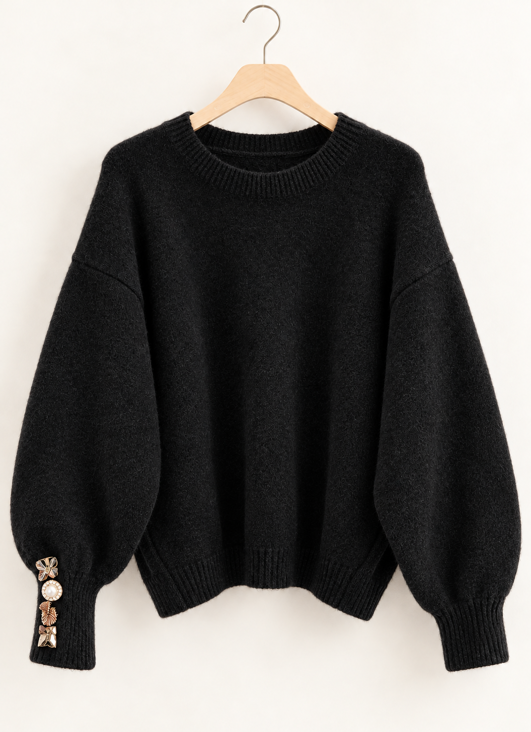 Balloon Sleeve Knit Sweater