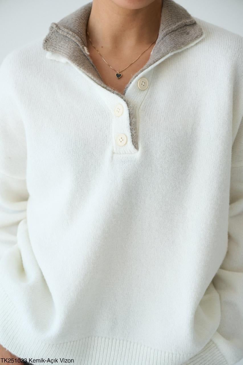 Heritage Button Sweater